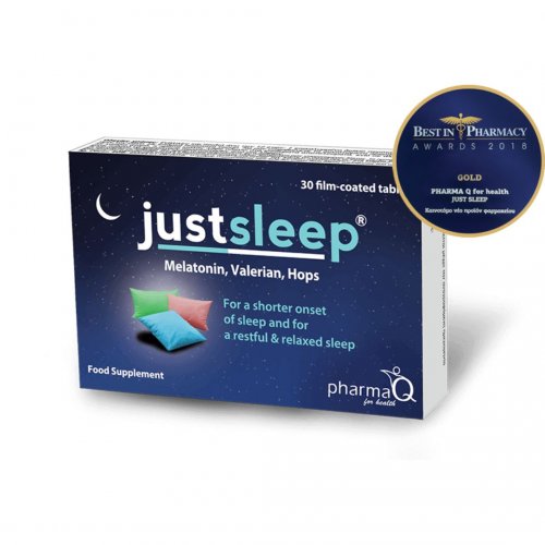 PharmaQ Just Sleep Συμπλήρωμα Δαιτροφής για την αντιμετώπιση της Αϋπνίας, 30tabs